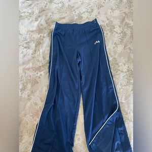 FILA tear away navy pants